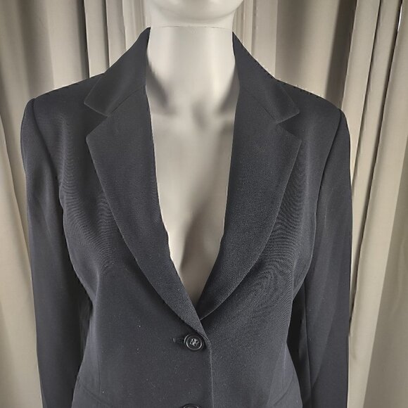 Emma James (Liz Claiborne Co) Women's Black Professional Blazer Jacket Size 6 - Picture 2 of 13